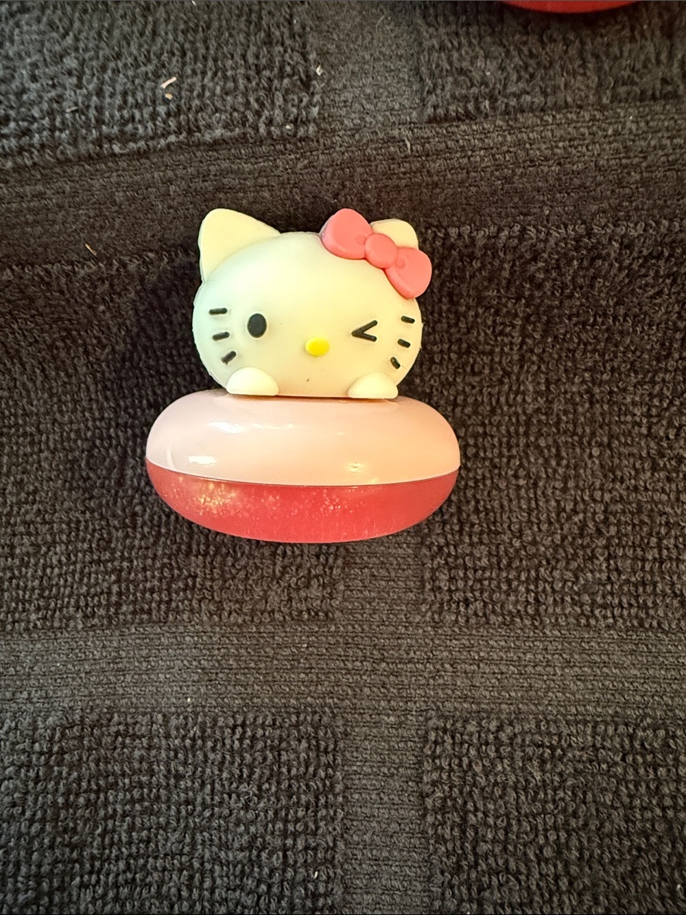 Hello Kitty Pink Bow Lip Balm with Pale Pink and Coral Base